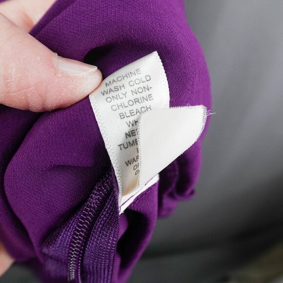 Banana Republic Womans Top 4 Purple Sheer Timeless Corpcore Statement Flowy Y2K - Picture 6 of 11